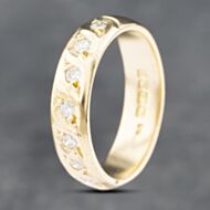 Pre-Owned 18ct Yellow Gold Brilliant Cut Diamond Half Eternity Ring 41481791