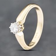 Pre-Owned 18ct Yellow Gold Brilliant Cut Diamond Solitaire Ring 41481796
