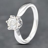Pre-Owned 18ct White Gold 0.50ct Brilliant Cut Diamond Solitaire Ring 41481798