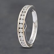 Pre-Owned 18ct White Gold 0.45ct Brilliant Cut Diamond Vera Wang Love Channel Set Half Eternity Ring 41481829
