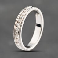 Pre-Owned 14ct White Gold 0.25ct Brilliant Cut Diamond Half Eternity Ring 41481830
