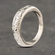 Pre-Owned 18ct White Gold 1.00ct Brilliant Cut Diamond Heavy Half Eternity Ring 41481841