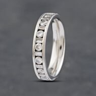 Pre-Owned Platinum 0.55ct Diamond Channel Set Half Eternity Ring 41481842