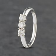 Pre-Owned 18ct White Gold 0.44ct Brilliant Cut Diamond Three Stone Ring 41481891