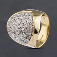 Pre-Owned 18ct Yellow Gold 1.50ct Brilliant Cut Diamond Domed Cluster Ring 41481913