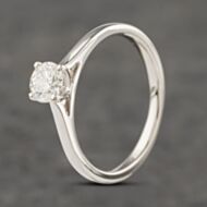 Pre-Owned Platinum Certificated 0.40ct Brilliant Cut Diamond Solitaire Ring 41481950