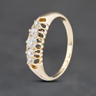 Pre-Owned Vintage 18ct Yellow Gold 0.42ct Diamond Five Stone Ring 41481956
