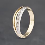 Pre-Owned 18ct Two Colour Gold 0.10ct Brilliant Cut Diamond Seven Stone Ring 41481959