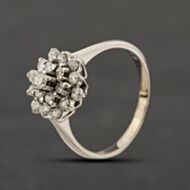 Pre-Owned 18ct White Gold 0.55ct Brilliant Cut Diamond Cluster Ring 41481974