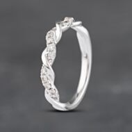 Pre-Owned Platinum 0.20ct Brilliant Cut Diamond Half Eternity Ring 41481978