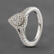 Pre-Owned 18ct White Gold 0.45ct Brilliant Cut Diamond Vera Wang Pear Shaped Cluster Ring 41481994