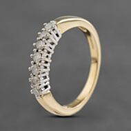 Pre-Owned 18ct Yellow Gold 0.28ct Brilliant Cut Diamond Half Eternity Ring 41482005