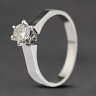 Pre-Owned 18ct White Gold 0.45ct Brilliant Cut Diamond Solitaire Ring 41482031