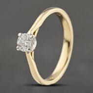 Pre-Owned 18ct Yellow Gold 0.29ct Brilliant Cut Diamond Solitaire Ring 41482089