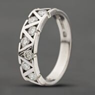 Pre-Owned 18ct White Gold 0.50ct Brilliant Cut Diamond Seven Stone Ring 41482099