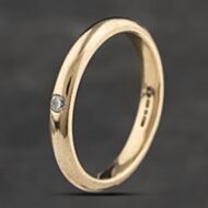 Pre-Owned 9ct Yellow Gold 0.05ct Diamond Band Ring 41482115
