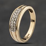 Pre-Owned 9ct Yellow Gold 0.30ct Diamond Band Ring 41482116