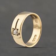 Pre-Owned Antique 18ct Yellow Gold 0.16ct Diamond Set Dress Ring 41482140