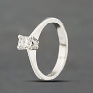Pre-Owned Platinum 0.35ct Princess Cut Diamond Solitaire Ring 41482154