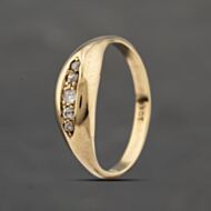 Pre-Owned Vintage Yellow Gold 0.09ct Diamond Gradulated Five Stone Ring 41482158