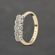Pre-Owned Vintage Yellow Gold 0.25ct Diamond Gradulated Five Stone Ring 41482160