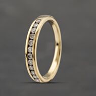 Pre-Owned 18ct Yellow Gold 0.25ct Brilliant Cut Diamond Channel Set Half Eternity Ring 41482167