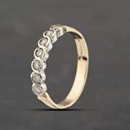 Pre-Owned 18ct Two Colour Gold 0.40ct Brilliant Cut Diamond Half Eternity Ring 41482168