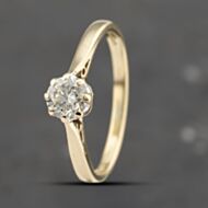 Pre-Owned 18ct Yellow Gold 0.50ct Brilliant Cut Diamond Solitaire Ring 41482184