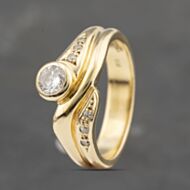 Pre-Owned 18ct Yellow Gold 0.41ct Brilliant Cut Diamond Dress Ring 41482228