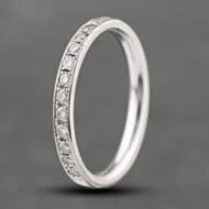Pre-Owned 18ct White Gold 0.30ct Brilliant Cut Diamond Half Eternity Ring 41482275