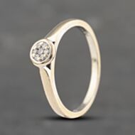Pre-Owned 18ct Yellow Gold 0.08ct Brilliant Cut Diamond Round Cluster Ring 41482277