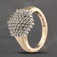 Pre-Owned 9ct Yellow Gold 0.35ct Brilliant Cut Diamond Cluster Ring 41482289