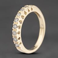 Pre-Owned 18ct Yellow Gold 0.33ct Brilliant Cut Diamond Half Eternity Ring 41482298