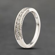 Pre-Owned 9ct White Gold 0.50ct Brilliant Cut Diamond Channel Set Half Eternity Ring 41482308