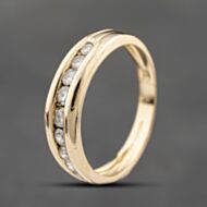 Pre-Owned 18ct Yellow Gold Brilliant Cut Diamond Channel Set Half Eternity Ring 41482310