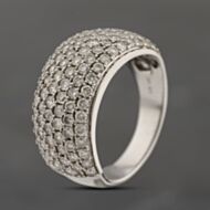 Pre-Owned 9ct White Gold 2.00ct Brilliant Cut Diamond Pave Band Ring 41482333