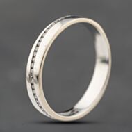 Pre-Owned 18ct White Gold 0.13ct Diamond Diagonal Channel Set 4mm Wedding Ring 41482381