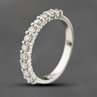 Pre-Owned 14ct White Gold 0.50ct Diamond Half Eternity Ring 41482415
