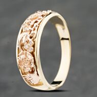 Pre-Owned 9ct Two Colour Gold Diamond Clogau Band Ring 41482455