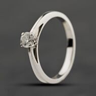 Pre-Owned 18ct White Gold 0.25ct Brilliant Cut Diamond Four Claw Solitaire Ring 41482477