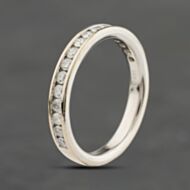 Pre-Owned 18ct White Gold 0.50ct Brilliant Cut Diamond Channel Set Half Eternity Ring 41482508