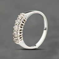 Pre-Owned 18ct White Gold 0.50ct Brilliant Cut Diamond Five Stone Half Eternity Ring 41482659