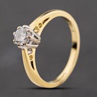 Pre-Owned 18ct Yellow Gold 0.33ct Brilliant Cut Diamond Solitaire Ring 41482702