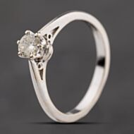 Pre-Owned 18ct White Gold 0.25ct Brilliant Cut Diamond Solitaire Ring 41482708