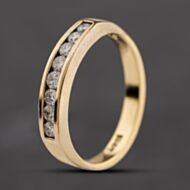 Pre-Owned Vintage Yellow Gold 0.25ct Brilliant Cut Diamond Half Eternity Ring 41482713
