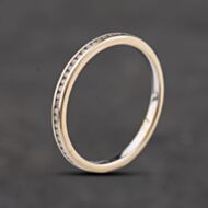 Pre-Owned 18ct White Gold 0.10ct Diamond Channel Set Half Eternity Ring 41482725