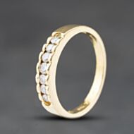 Pre-Owned 18ct Yellow Gold 0.30ct Brilliant Cut Diamond Half Eternity Ring 41482824