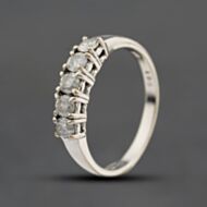 Pre-Owned 18ct White Gold 0.50ct Brilliant Cut Diamond Five Stone Ring 41482830