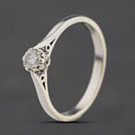 Pre-Owned 9ct White Gold 0.18ct Brilliant Cut Diamond Solitaire Ring 41482857