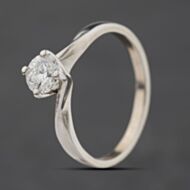 Pre-Owned Platinum 0.61ct Brilliant Cut Diamond Twist Solitaire Ring 41482859
